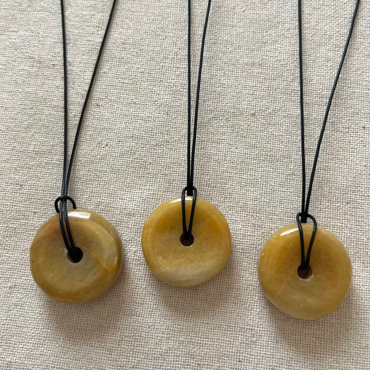 Circle of Light Pendant - Yellow Jade
