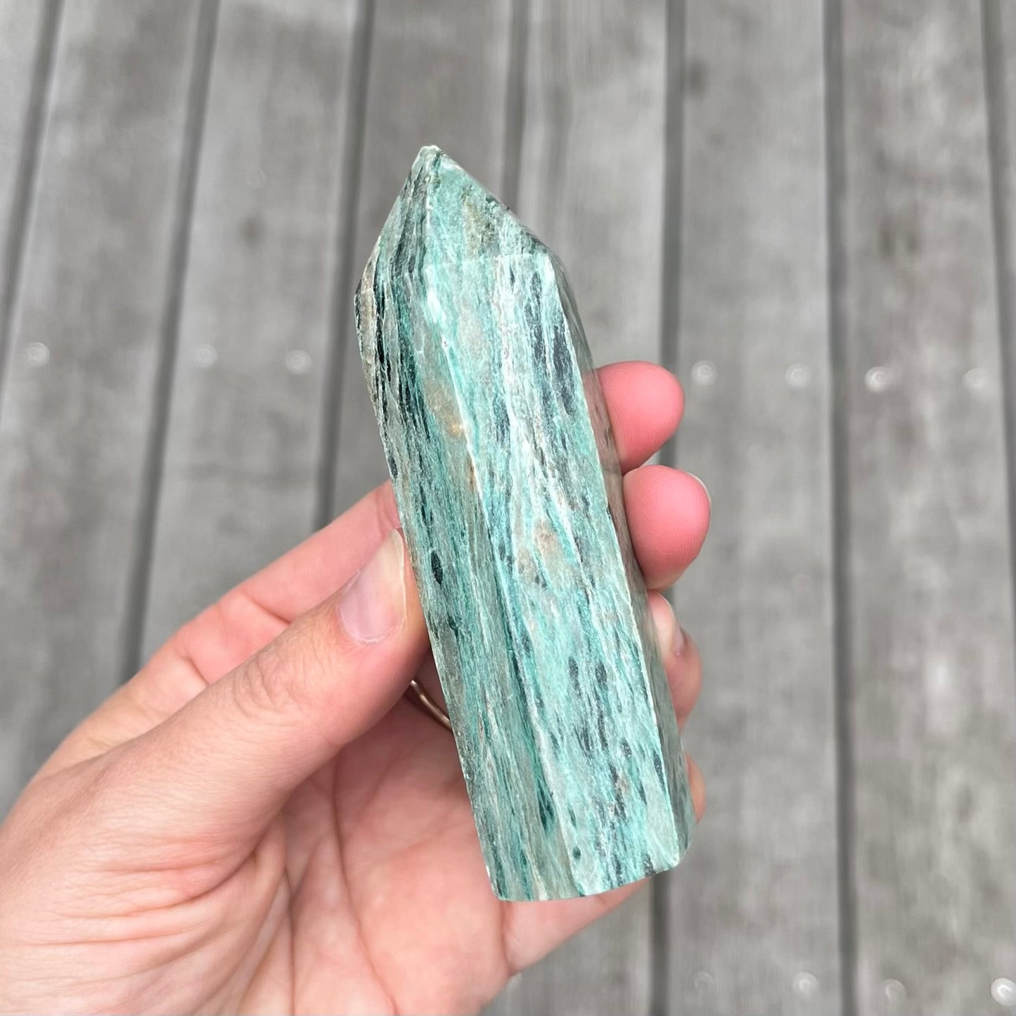 Fuchsite Medium Tower Crystal - Uplifting, Soothing