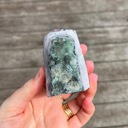 Amethyst Small Base-Cut Crystal -  Calm, Protection & Balance
