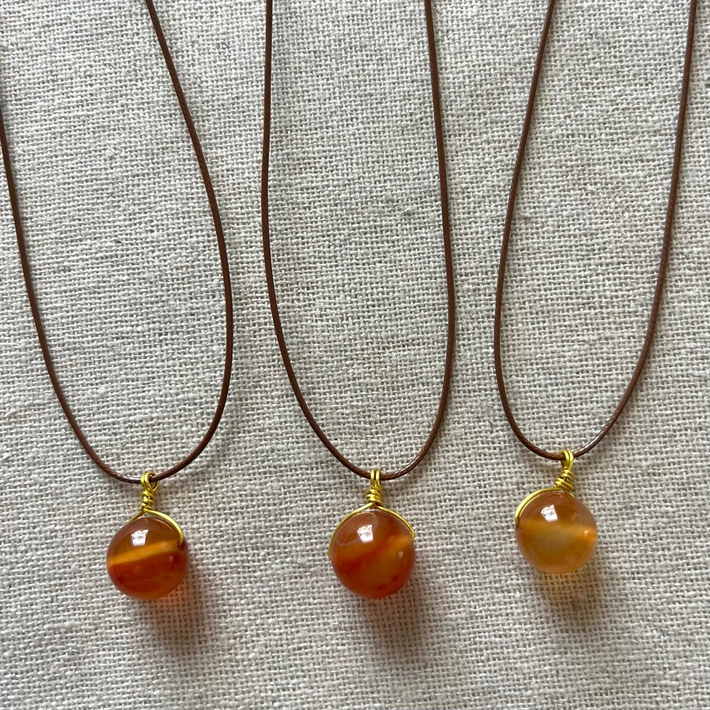 Sphere Pendant - Carnelian