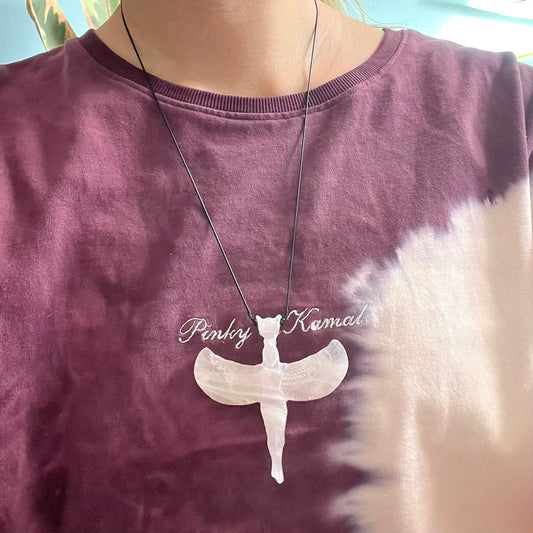 Goddess Isis Pendant - Rose Quartz