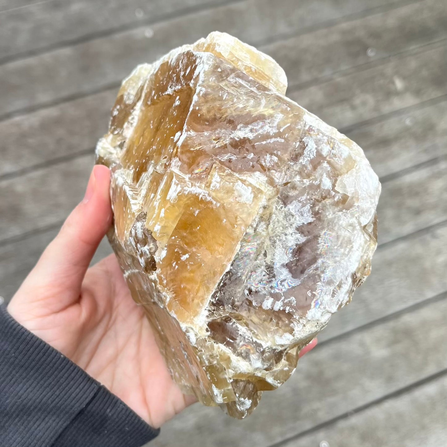 Honey Calcite XXL Raw Crystal - Confidence, Motivation