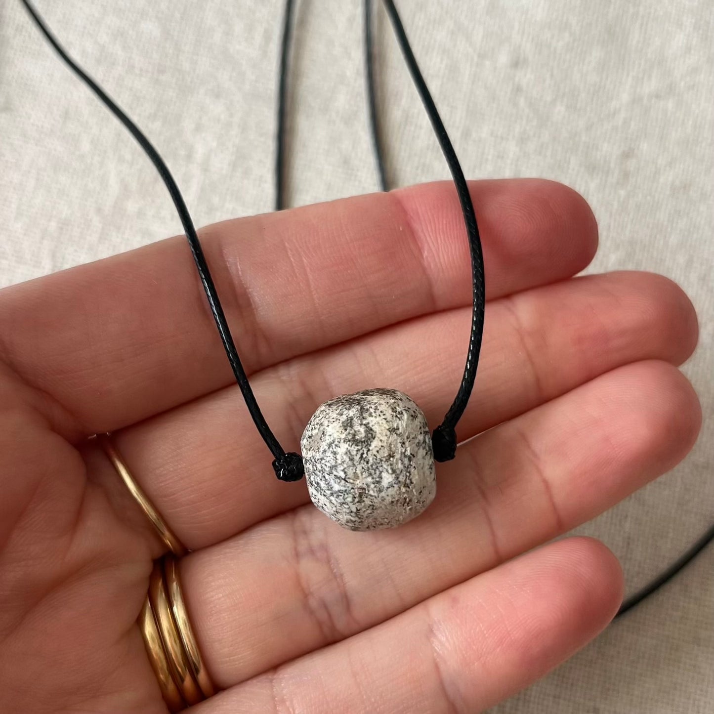 Mastodon Fossil Stone Pendant - Ancient Wisdom
