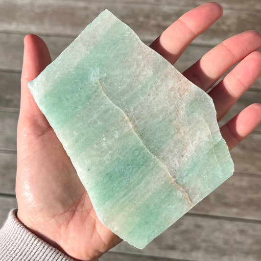 Green Aventurine Large Slab Crystal - Lucky, Positivity, Uplifting