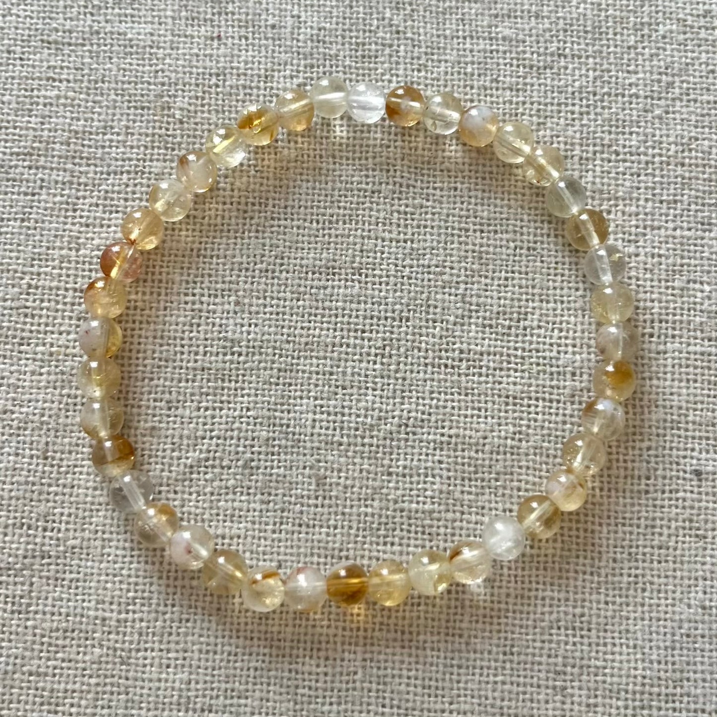 Citrine 4mm Beaded Bracelet - Abundance