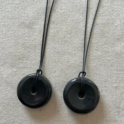 Circle of Light Pendant - Obsidian