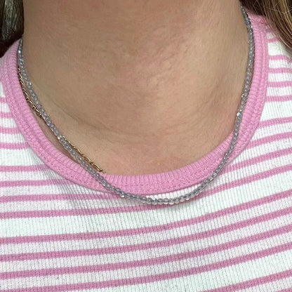 Labradorite 3mm Beaded Necklace - Magic