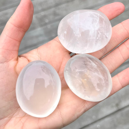 Quartz Palm Stone Crystal - Amplifying, Balancing, Clarifying