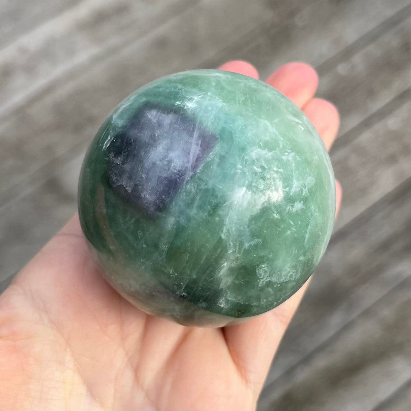 Fluorite Medium Sphere Crystal - Calm, Cleansing, Harmony