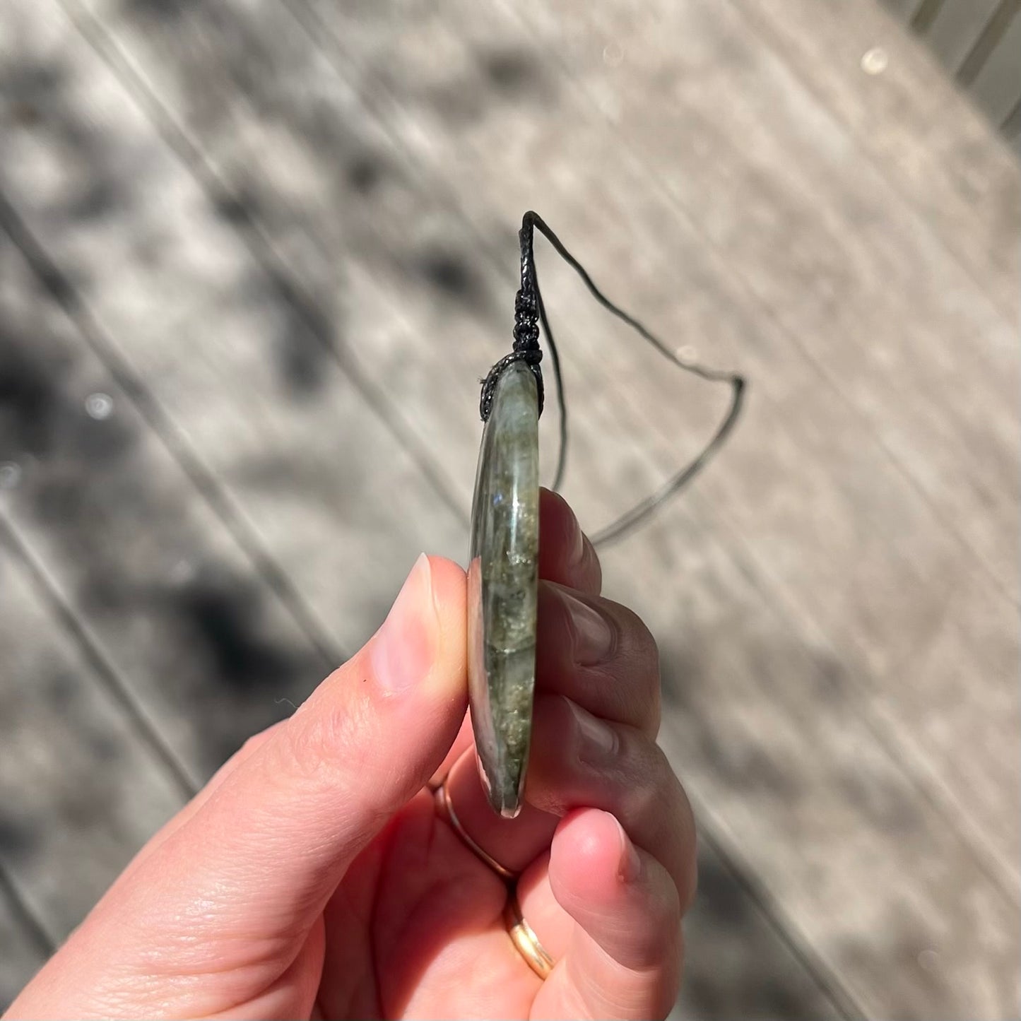 Labradorite Oval Pendant - ONE OF A KIND