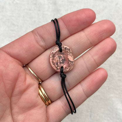 Copper Small Round Cord Bracelet - Creativity, Motivation