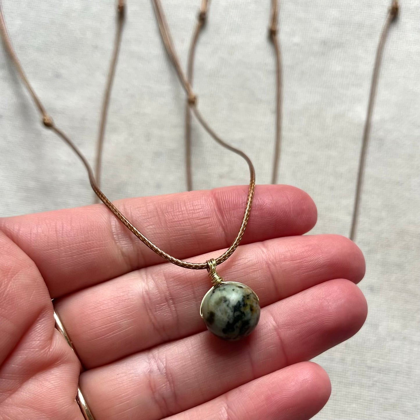 Sphere Pendant - African Turquoise