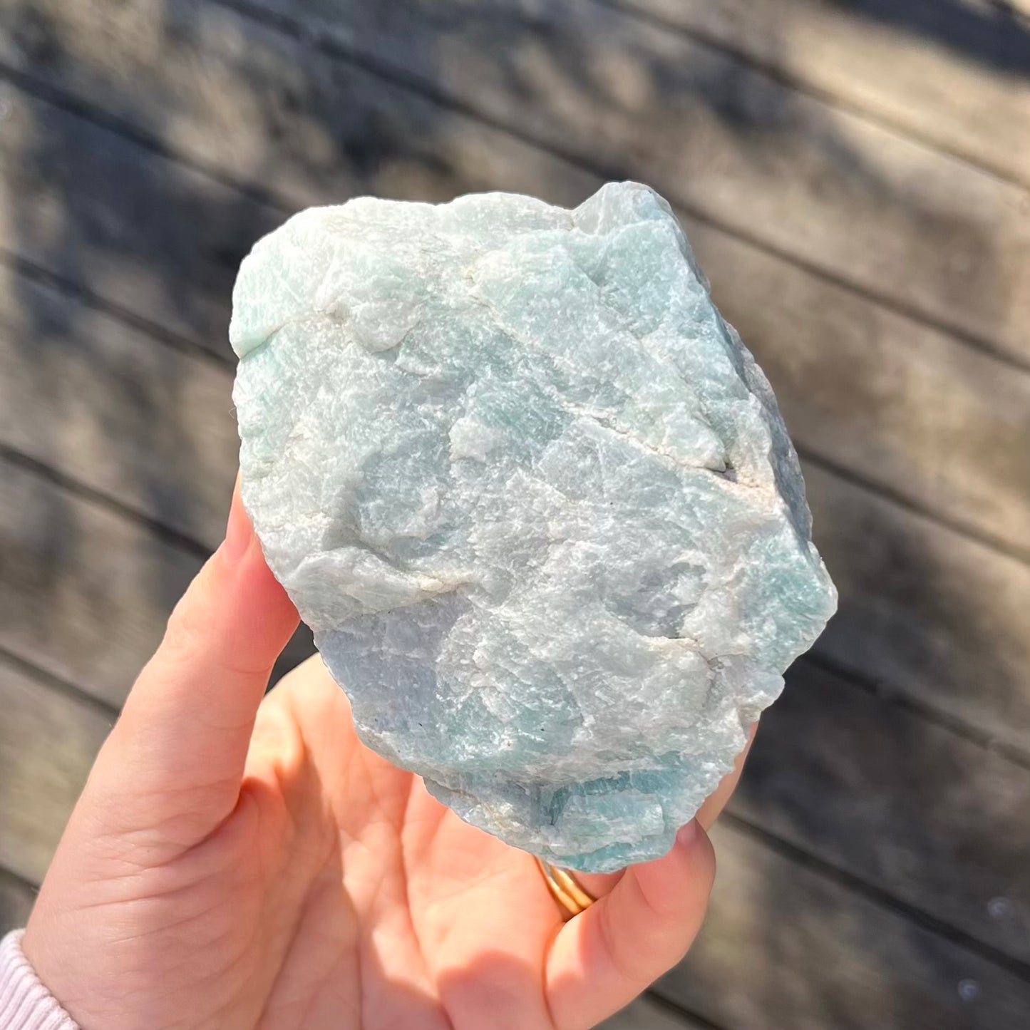 Amazonite Large Raw Stone - Calm, Empowering