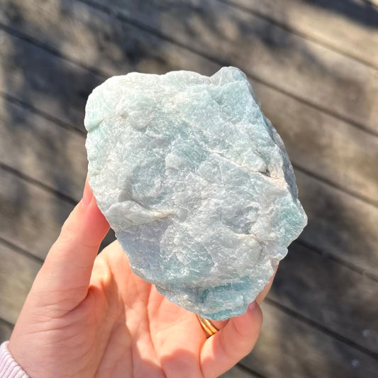 Amazonite Large Raw Stone - Calm, Empowering
