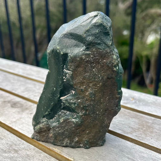 Bloodstone Large Base Cut Crystal - Vitality, Courage, Strength