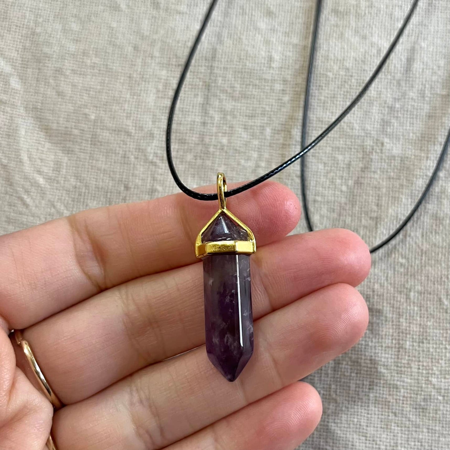 Energy Point Pendant - Amethyst