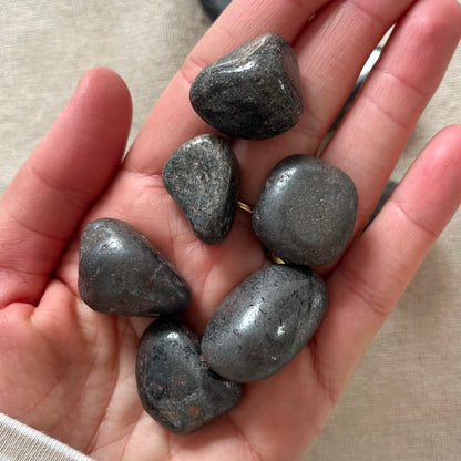 Hematite Small Tumble Stone - Grounding, Protection, Balance