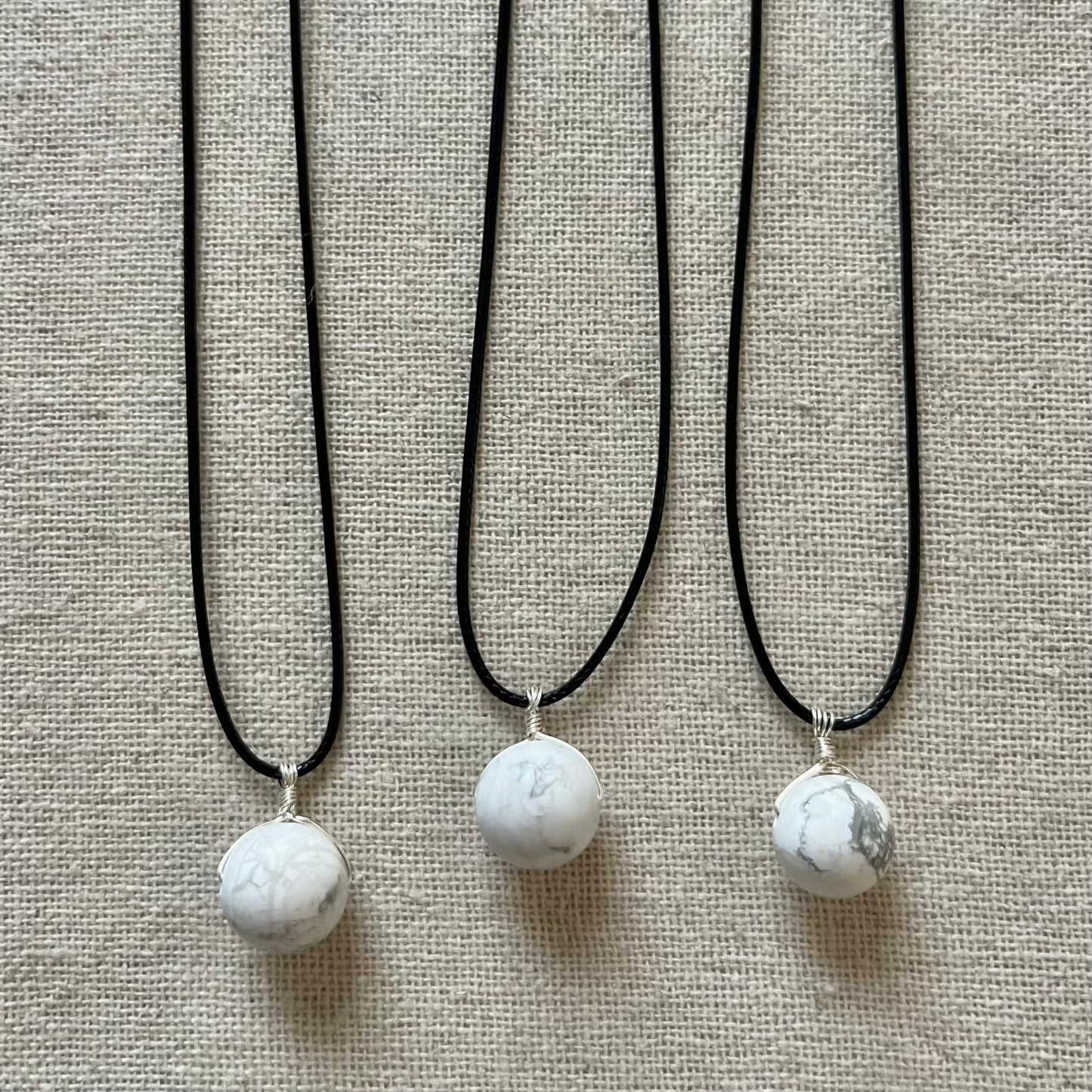 Sphere Pendant - Howlite