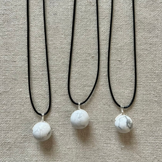 Sphere Pendant - Howlite