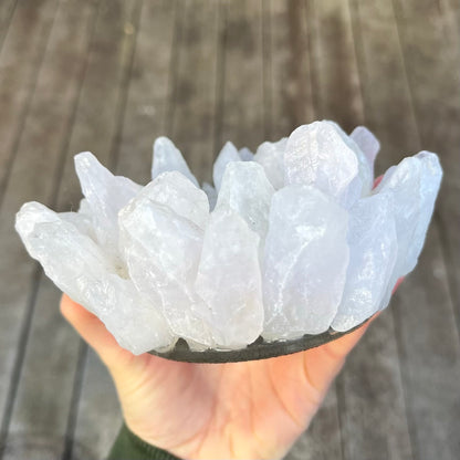 Quartz Flower Tea-light Holder - Master Healing, Positive Energy