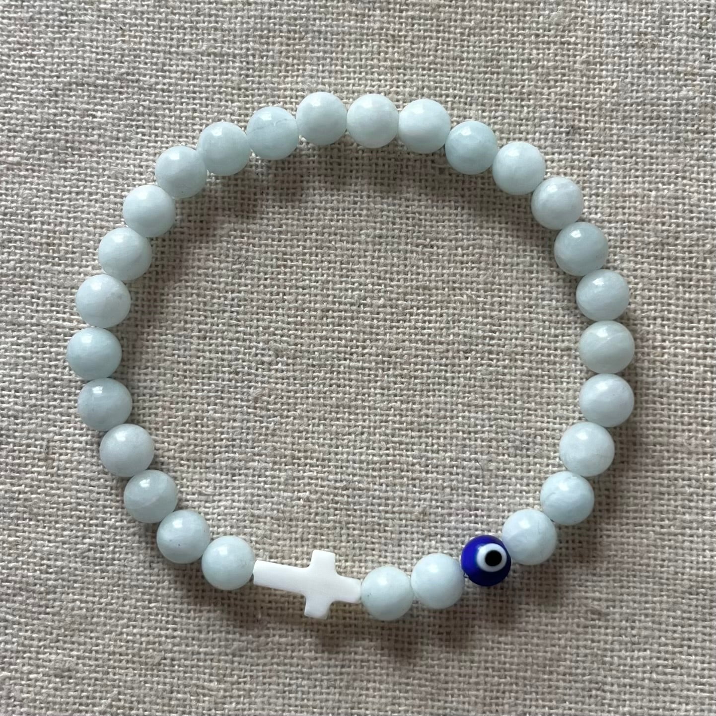 Mati Evil Eye Bracelet - Aquamarine