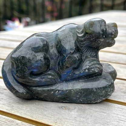 Labradorite Lioness Crystal - Protective, Mystical, Transformative