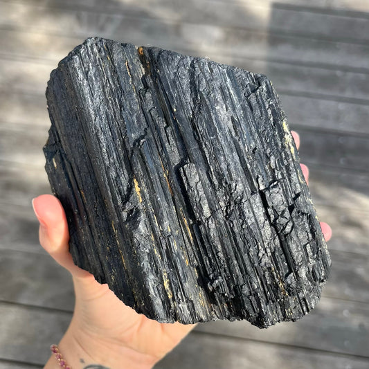 Black Tourmaline XL Raw Crystal - Protection