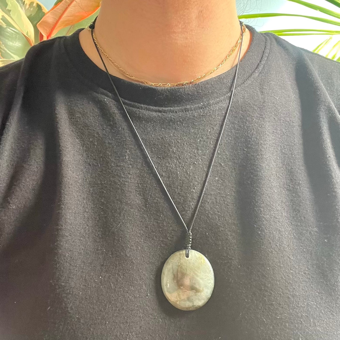 Labradorite Oval Large Pendant - ONE OF A KIND