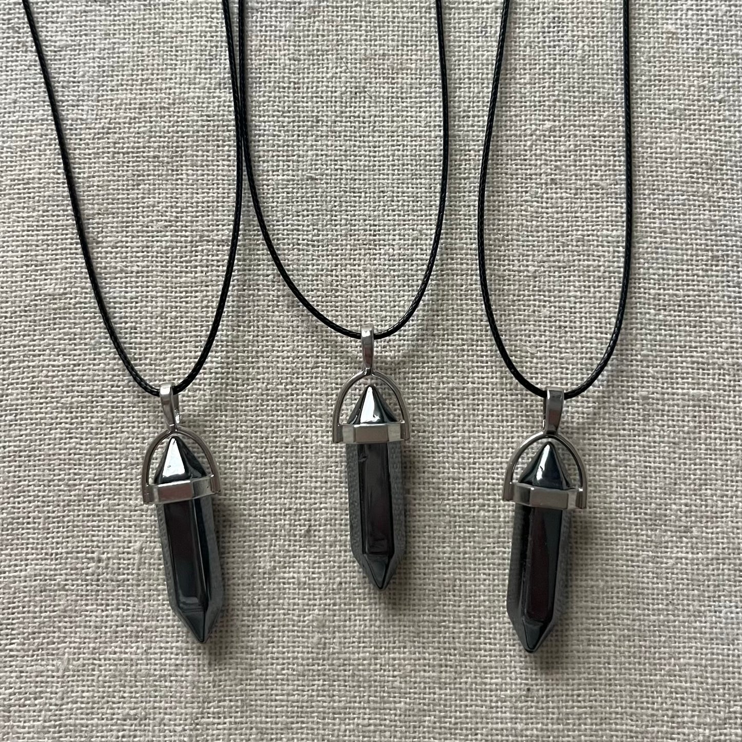 Energy Point Pendant - Hematite