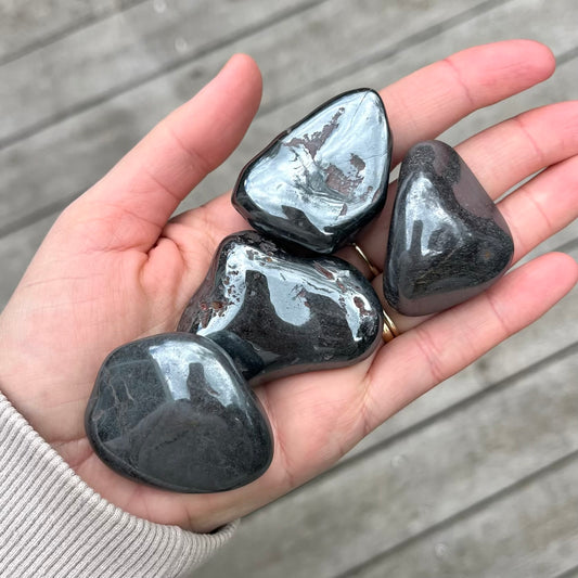 Hematite Large Tumble Stone - Grounding, Protection, Balance