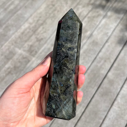 Labradorite Large Tower Crystal - Protective, Mystical, Transformative