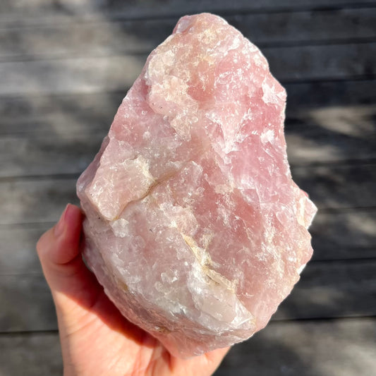 Rose Quartz XL Raw Base-Cut Crystal - Unconditional Love, Emotional Healing