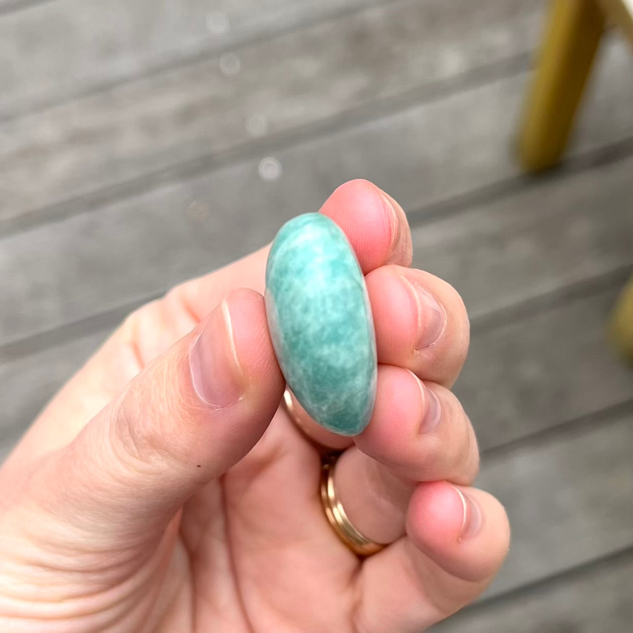 Amazonite Heart Small Crystal - Calming, Balance, Empoweringm