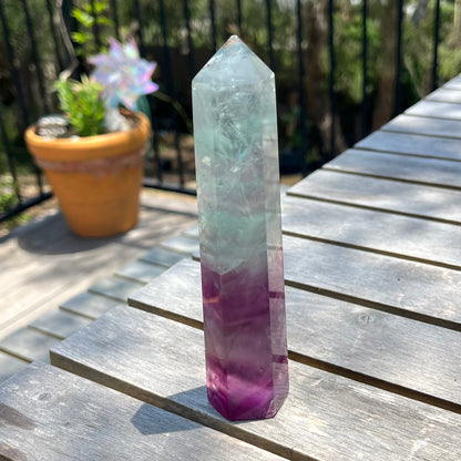 Fluorite Medium Tower Crystal - Vibrant, Clarifying, Uplifting