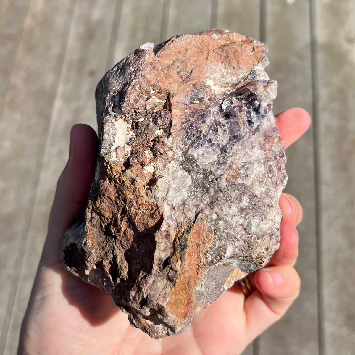 Chevron Amethyst Medium Slab Crystal -  Intuition, Spiritual Awareness