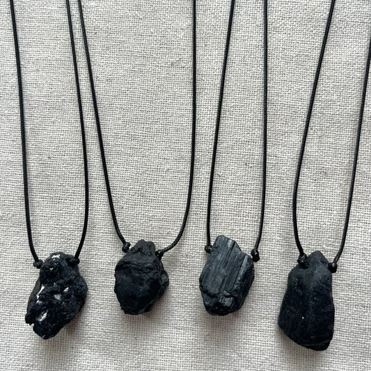 Shield Pendant - Black Tourmaline