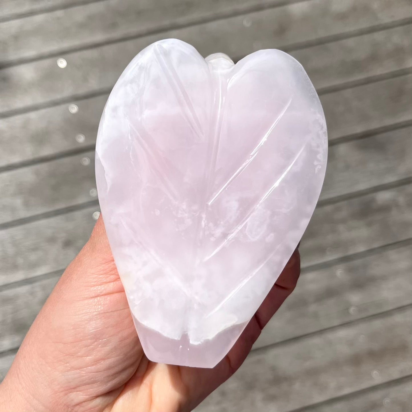 Pink Mangano Calcite Medium Angel Crystal - Love, Healing, Compassion