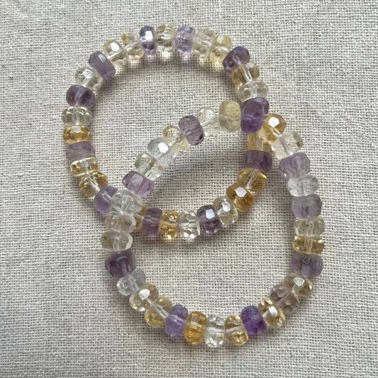 Ametrine 9mm Facet Beaded Bracelet - Harmony