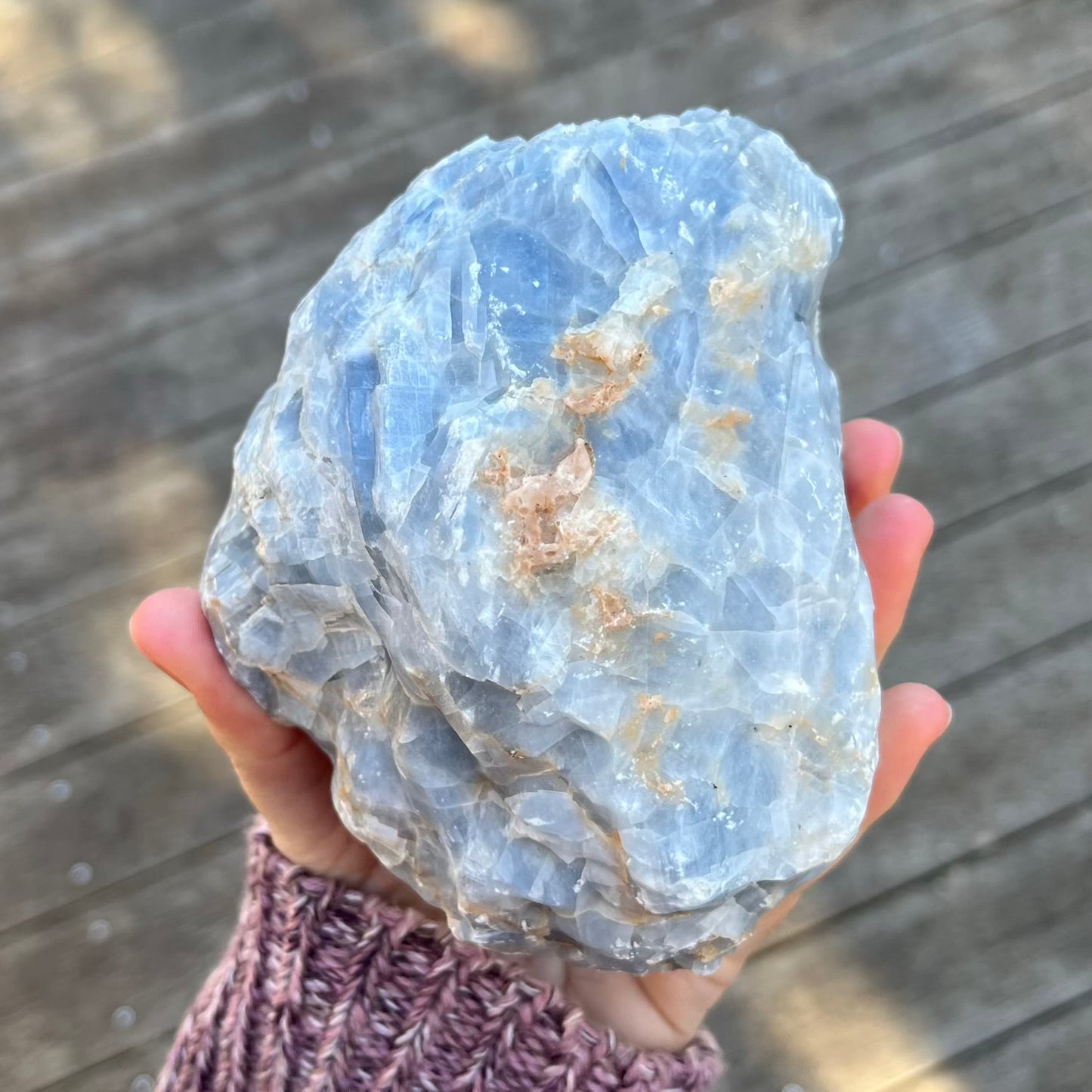 Blue Calcite Large Raw Crystal - Calm, Relaxation