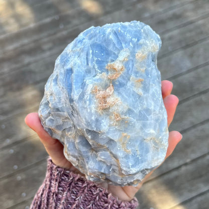 Blue Calcite Large Raw Crystal - Calm, Relaxation