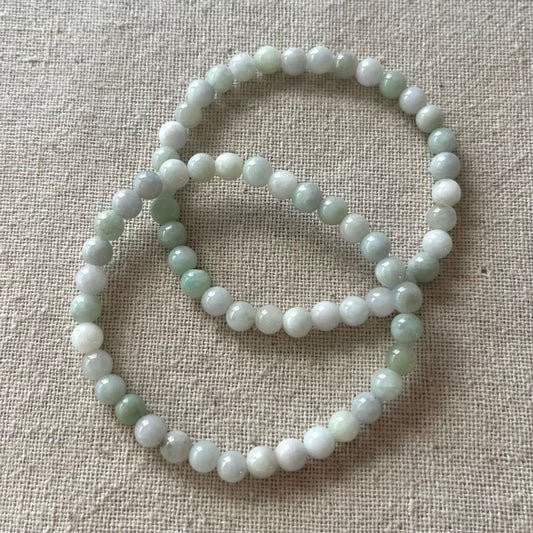 Burma Jade 6mm Beaded Bracelet - Prosperity