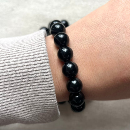 Obsidian 12mm Beaded Bracelet - Protection