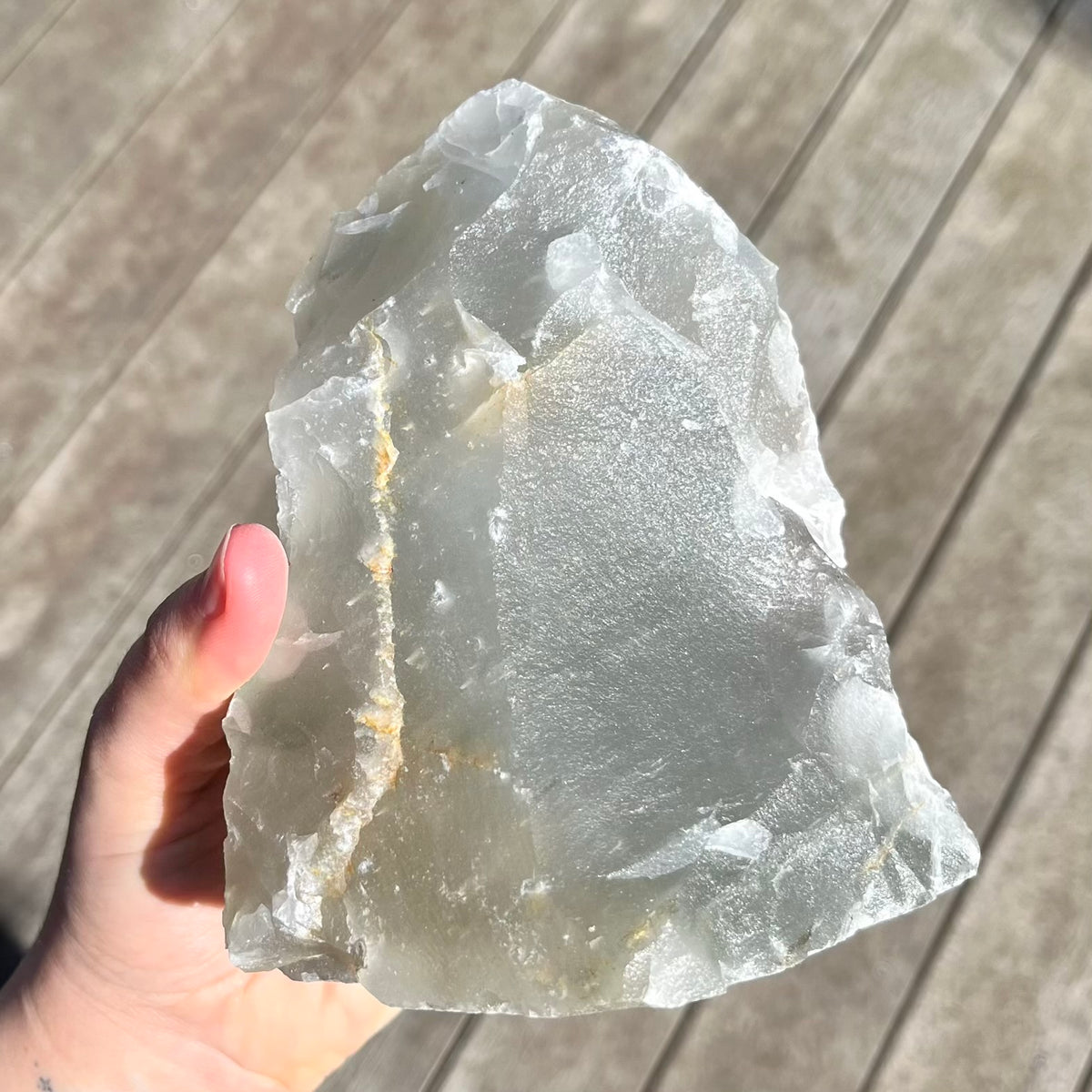 Quartz XL Raw Base-cut Crystal - Wisdom, Intention
