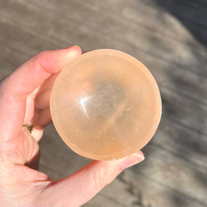 Peach Selenite Mini Bowl - High Vibe, Spiritual Connection