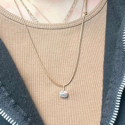 Mini Gem Pendant - Rhodochrosite