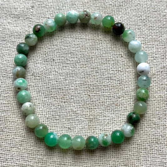 Chrysoprase 6mm Beaded Bracelet - Rejuvination