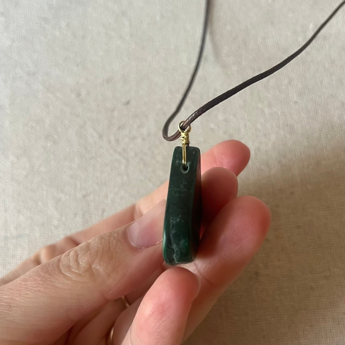 Malachite Swirl Pendant - ONE OF A KIND