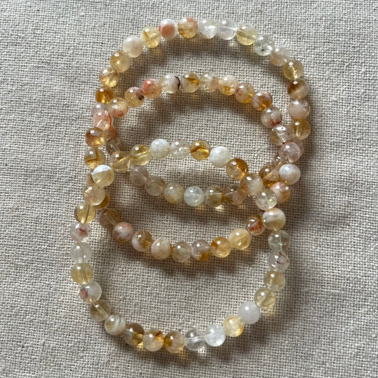 Citrine 6mm Beaded Bracelet - Abundance