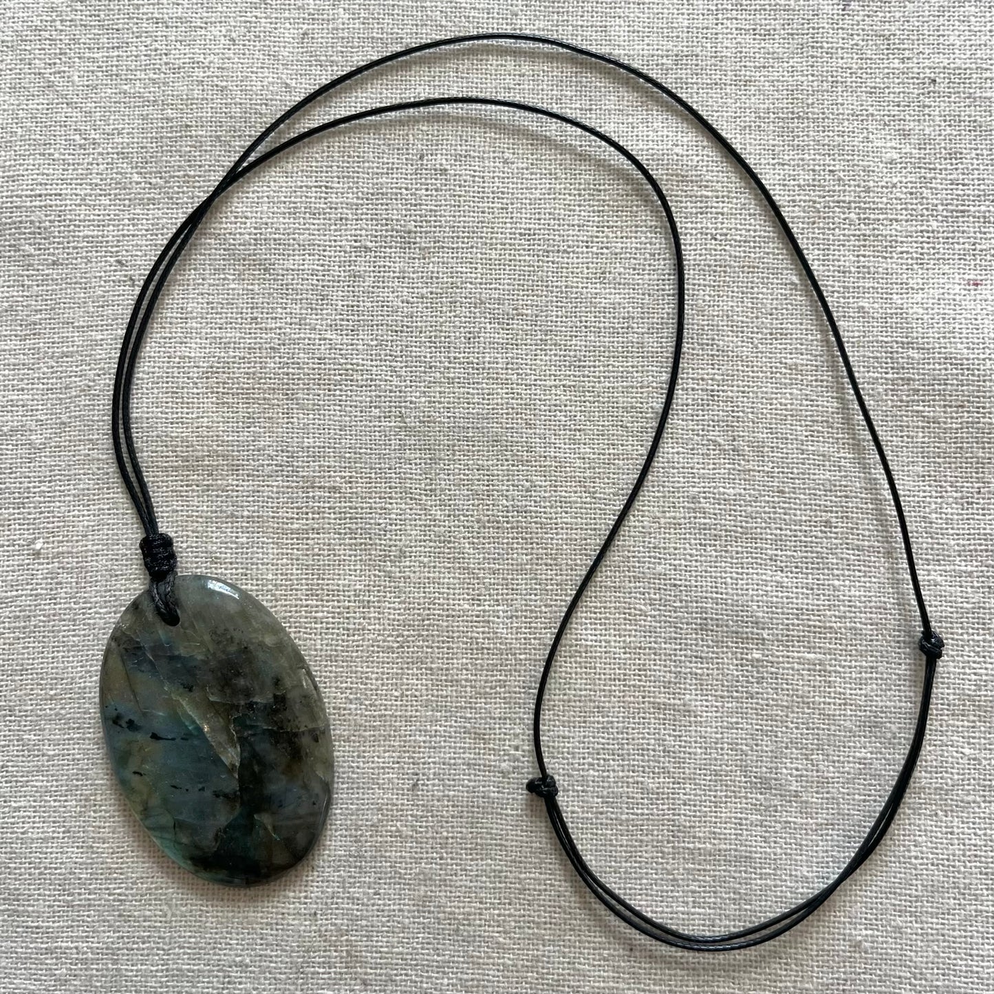 Labradorite Oval Pendant - ONE OF A KIND