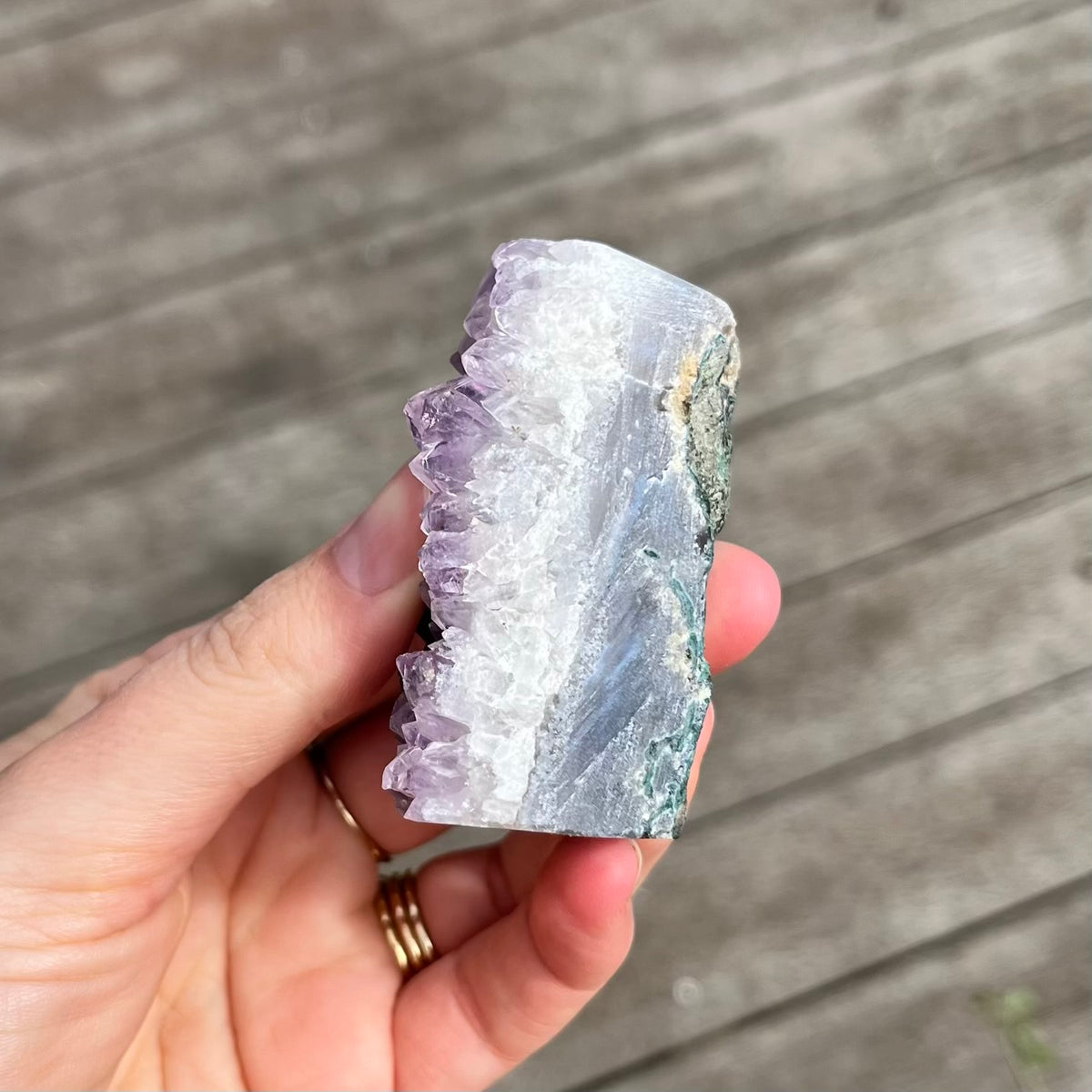 Amethyst Small Base-Cut Crystal -  Calm, Protection & Balance